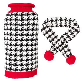 Sweater & Scarf Set | Houndstooth