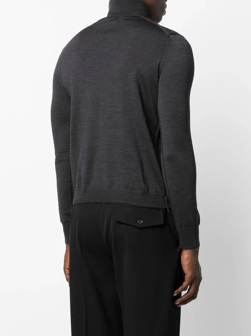 Turtleneck Pullover - Dark Blue/Grey