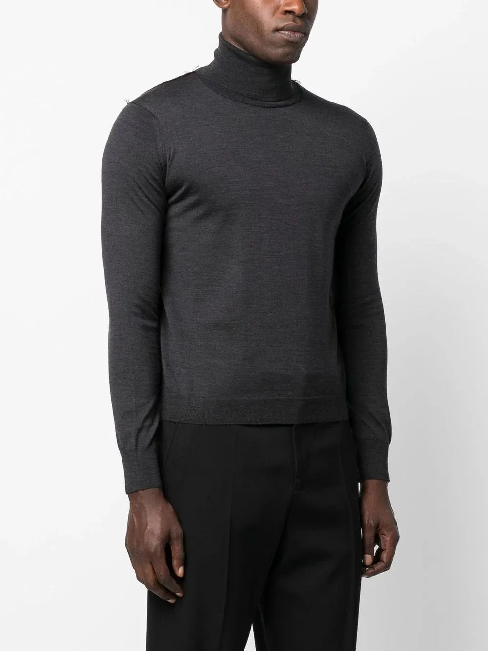 Turtleneck Pullover - Dark Blue/Grey