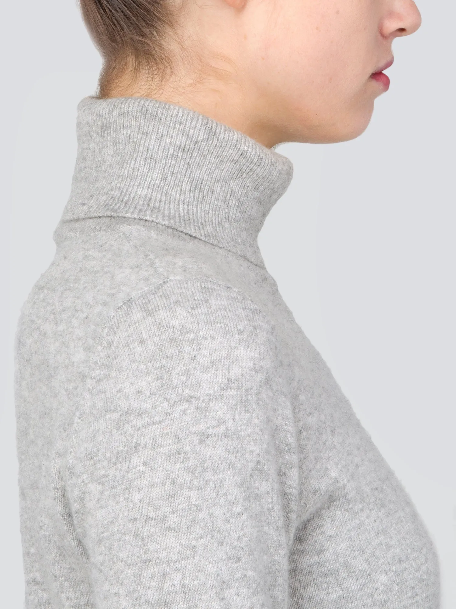 Turtleneck Slimfit Sweater_CB_Light Grey/Yellow