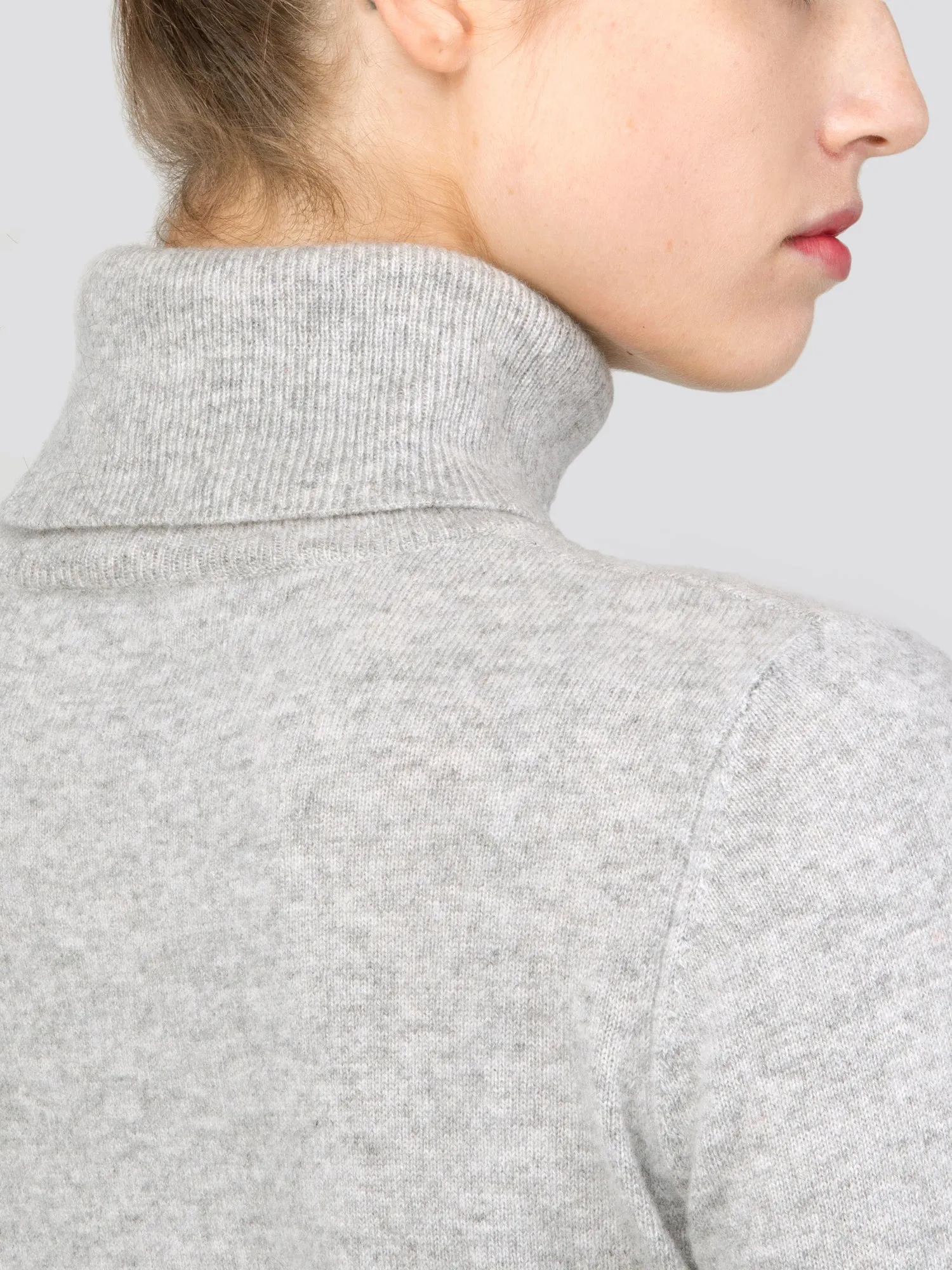 Turtleneck Slimfit Sweater_CB_Light Grey/Yellow