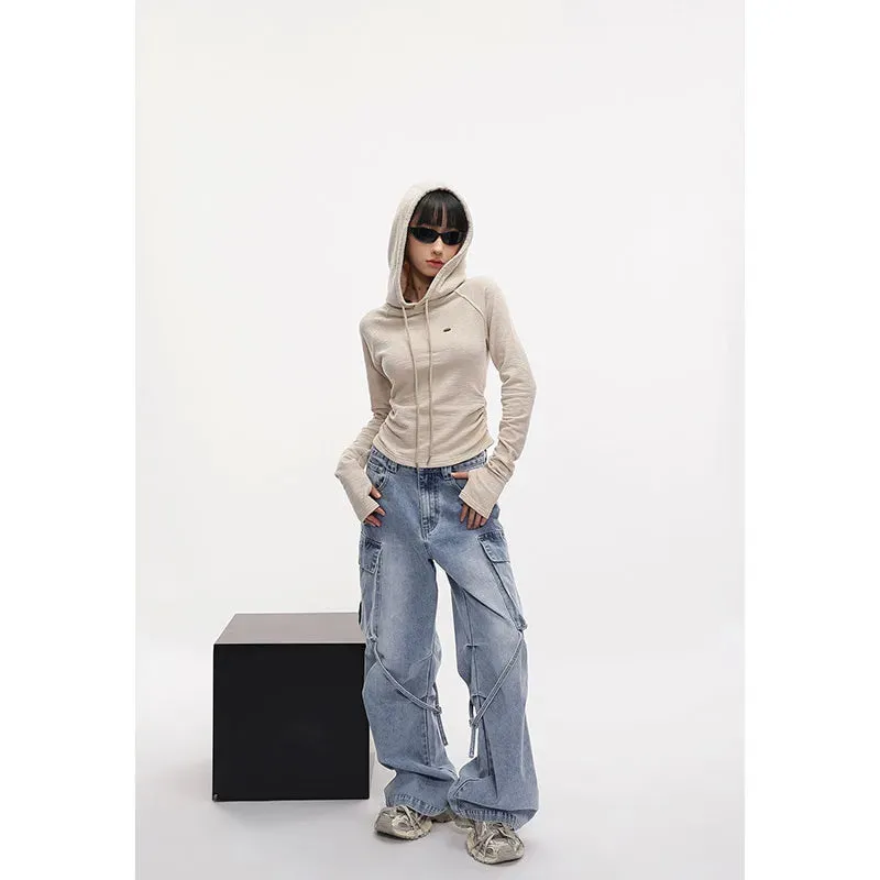 Vintage Denim Wide Leg Baggy Casual Pants