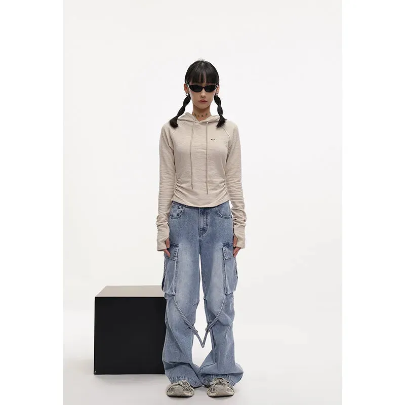 Vintage Denim Wide Leg Baggy Casual Pants