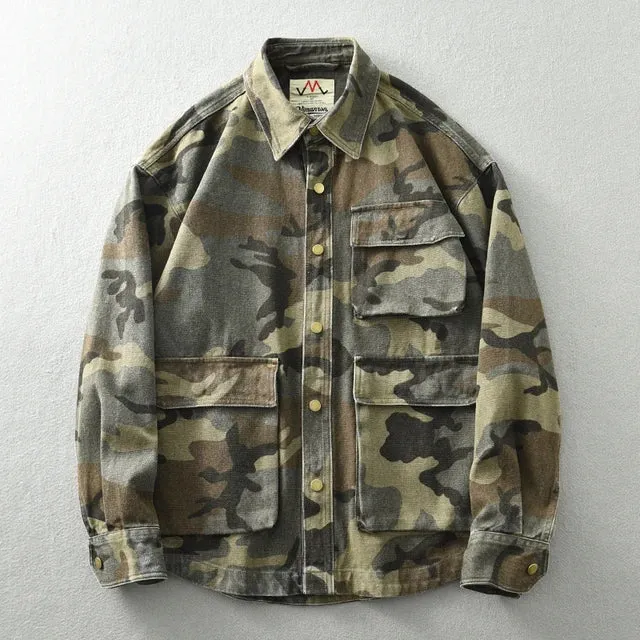 Vintage Fashion Camouflage Jacket