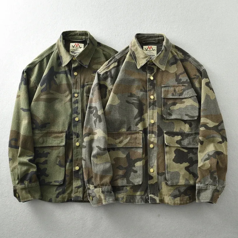 Vintage Fashion Camouflage Jacket