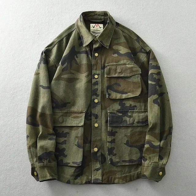 Vintage Fashion Camouflage Jacket