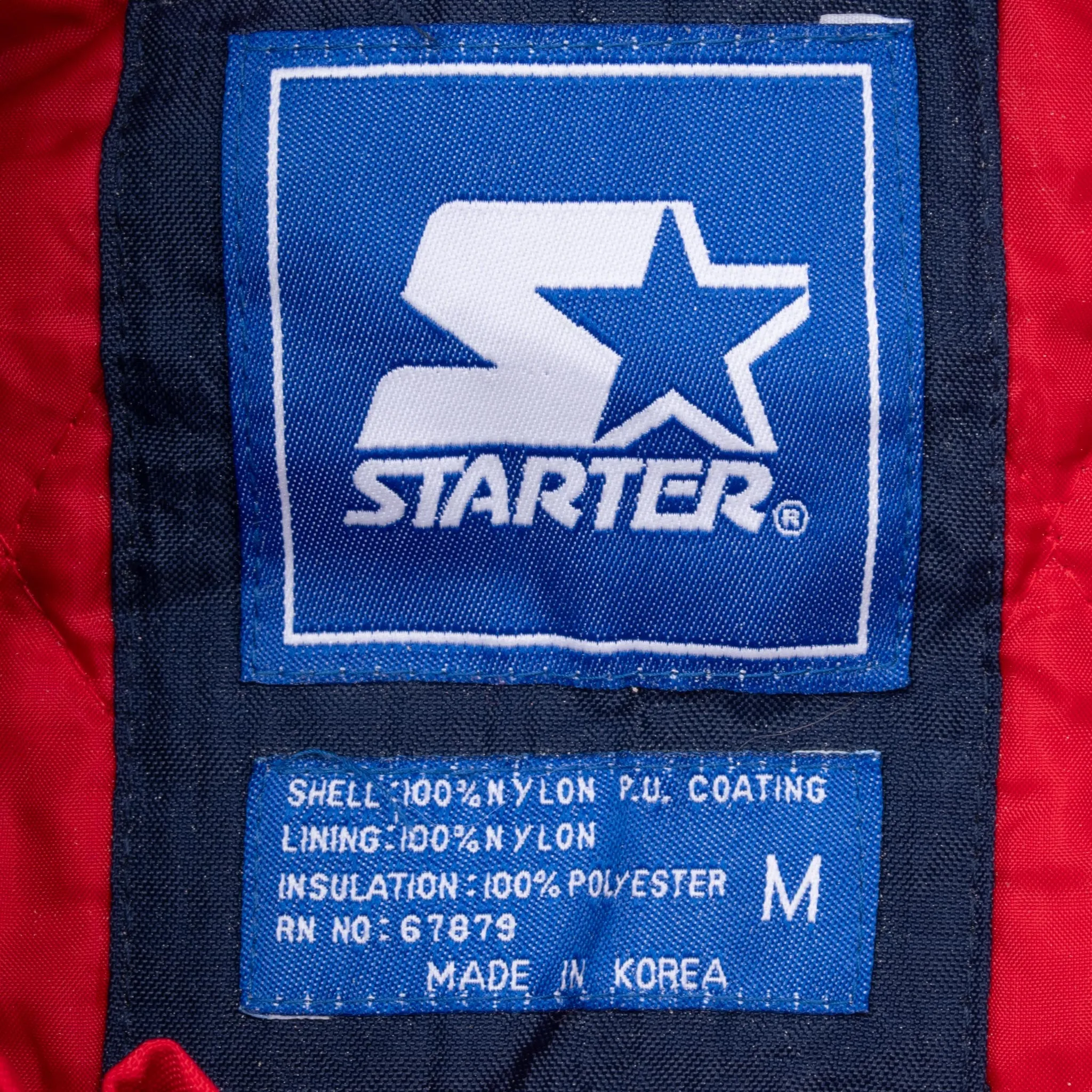 VINTAGE NCAA ST JOHNS NY REDMEN 1990S STARTER HEAVY PULLOVER JACKET MEDIUM