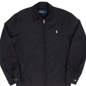 VINTAGE POLO RALPH LAUREN BLACK HARRINGTON GOLF JACKET SMALL