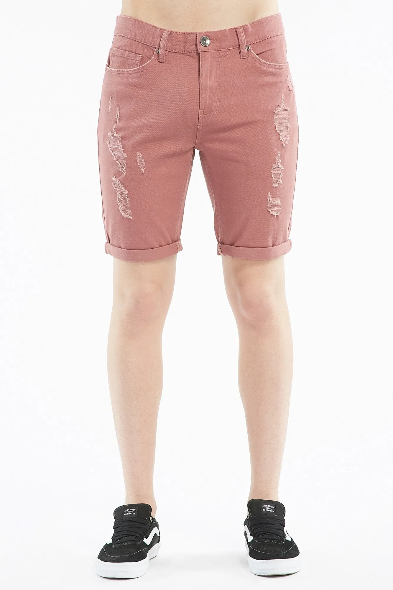 West 49 Slim Bull Destroy Jeans Shorts