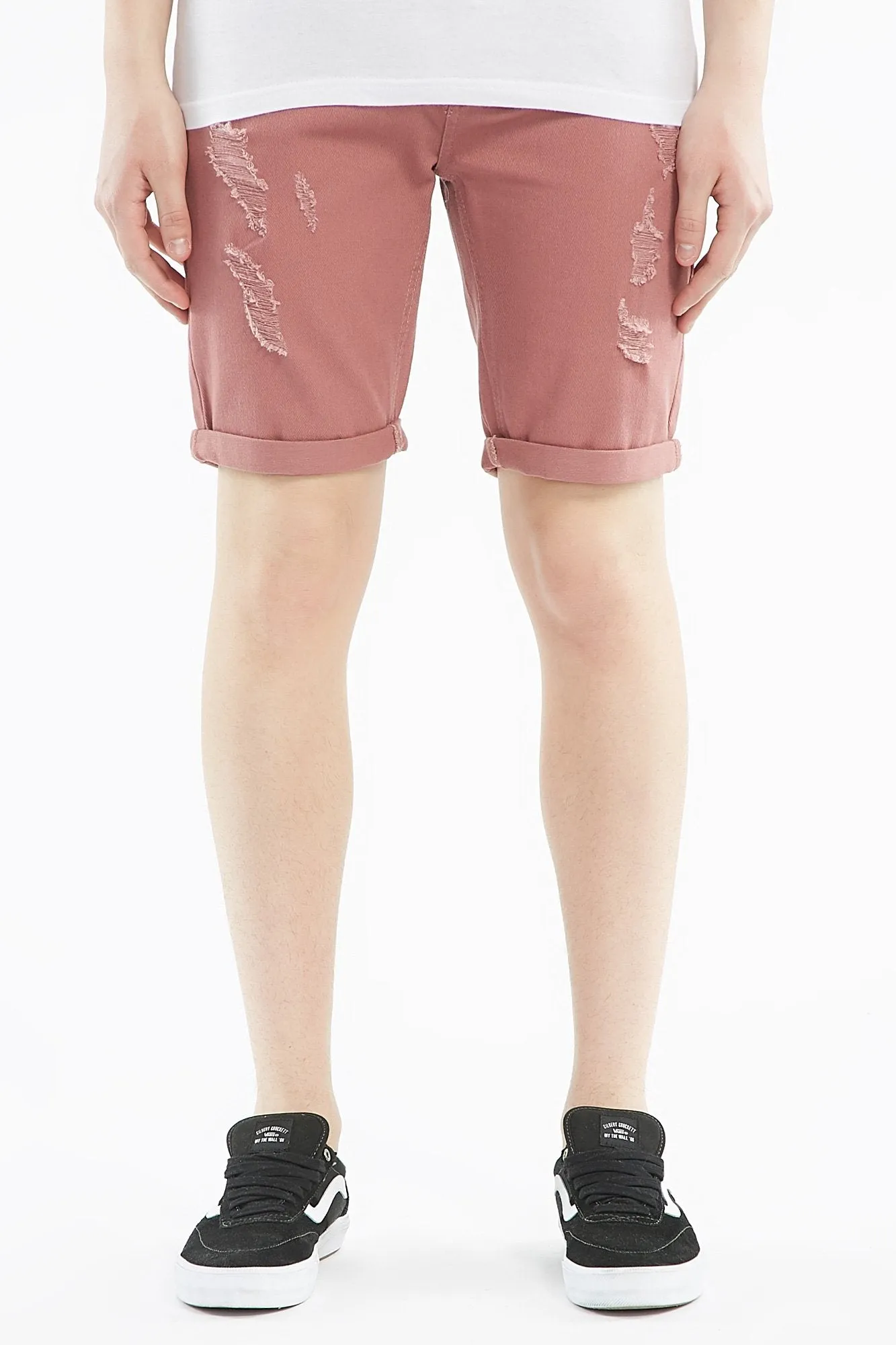 West 49 Slim Bull Destroy Jeans Shorts