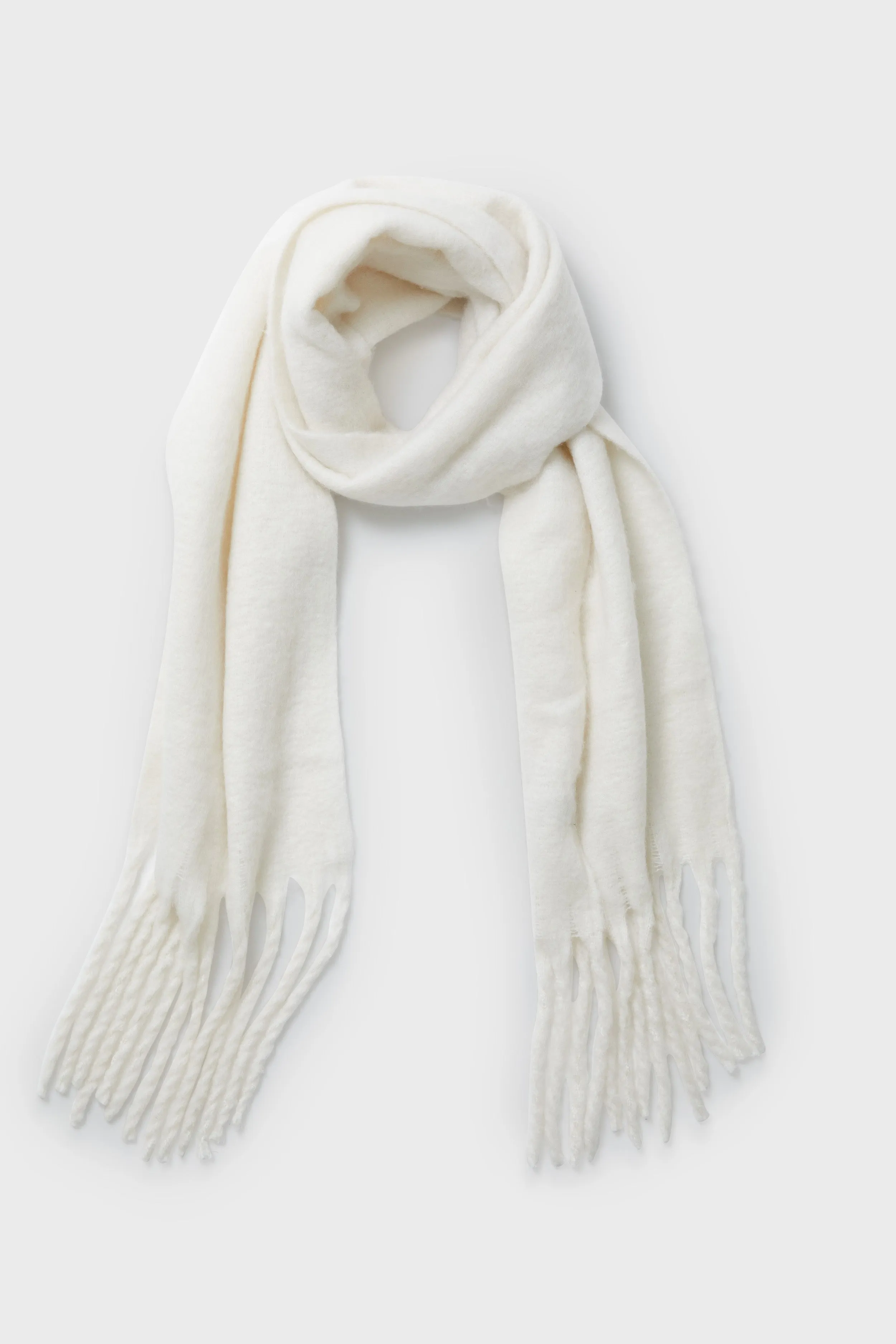 Winter White Chic Solid Scarf