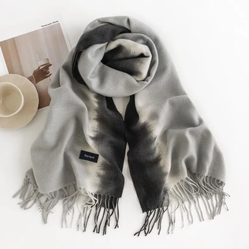 Womens Imitate Cashmere Scarf Large Shawls and Wraps Light Blanket Scarf for Evening Dress Warm Daily Travel Office