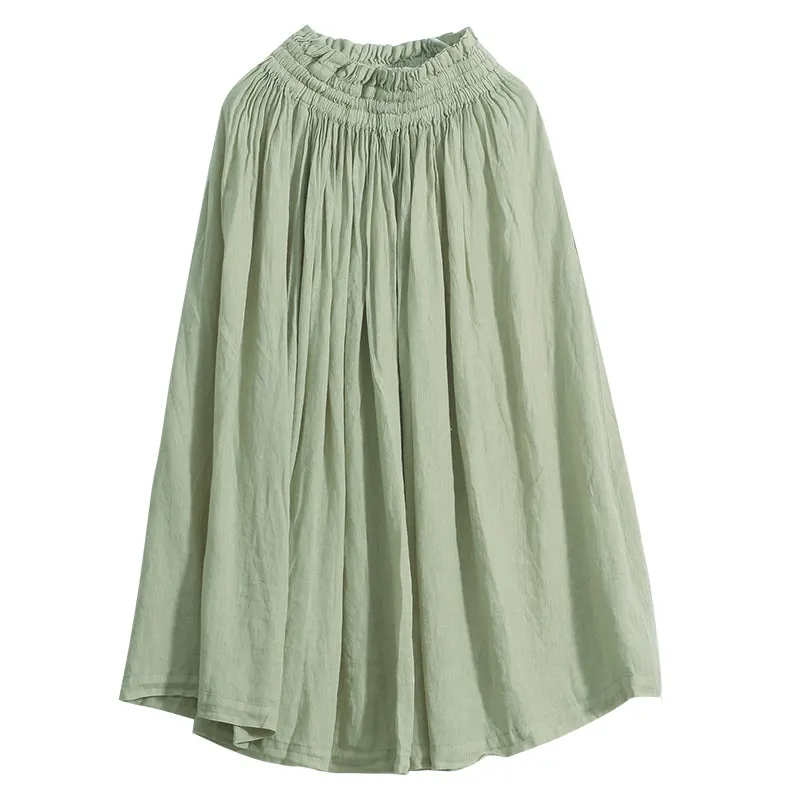 Women's Skirts Summer Linen Skirt  GU98407