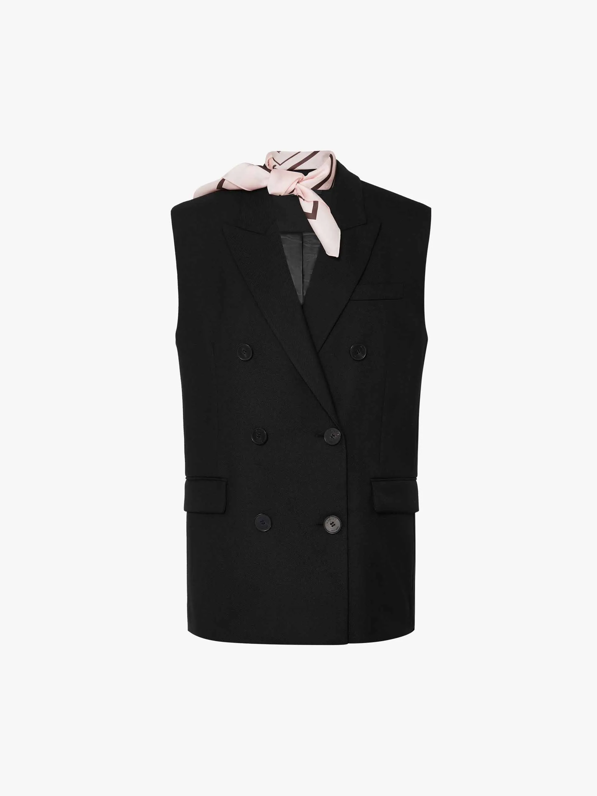 Wool Blend Tailored Waistcoat