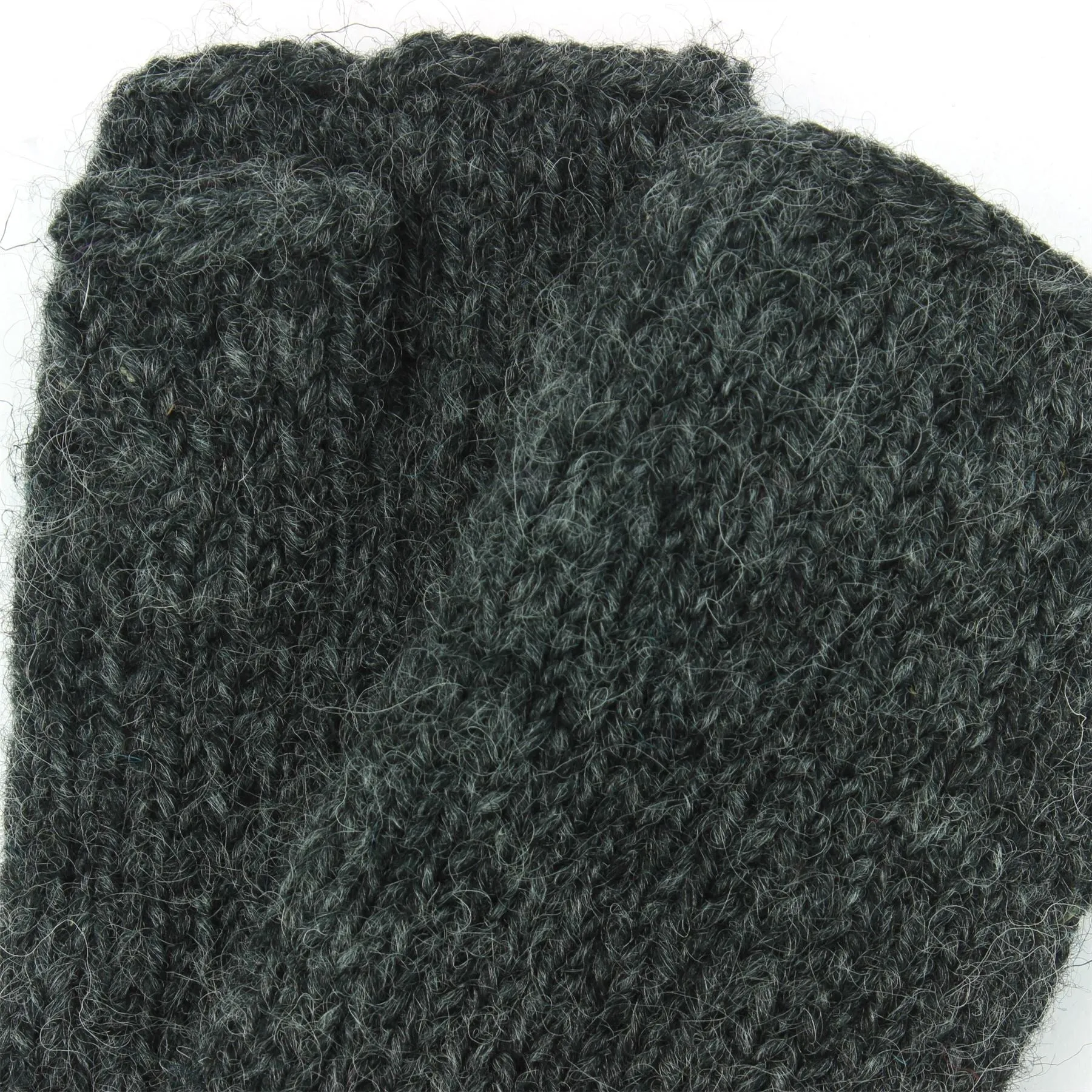 Wool Knit Arm Warmer - Plain - Charcoal Grey